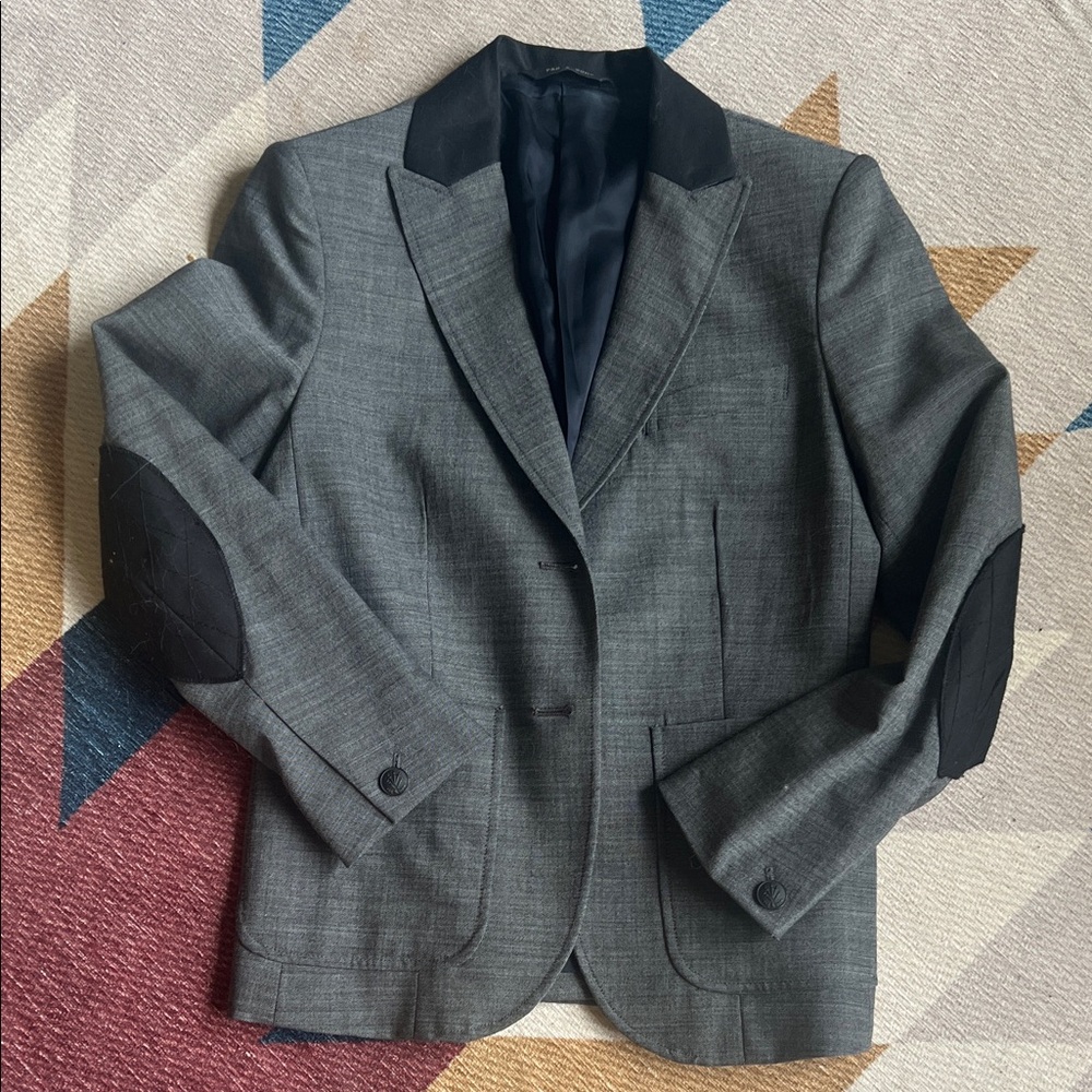 Rag & Bone wool Gray Blazer with Black Accents